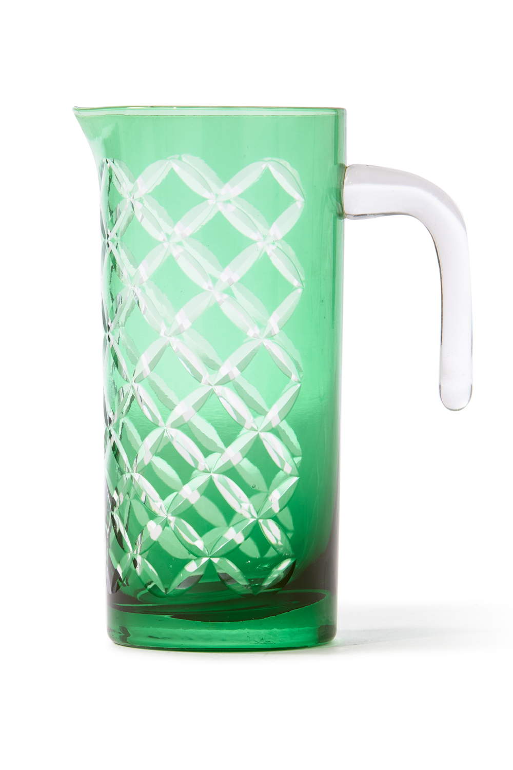 Patterned Green Glass Pitcher | Pols Potten Cuttings | Oroa.com