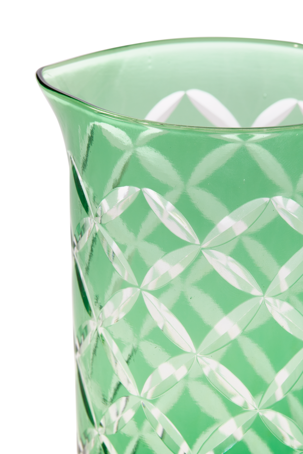 Patterned Green Glass Pitcher | Pols Potten Cuttings | Oroa.com