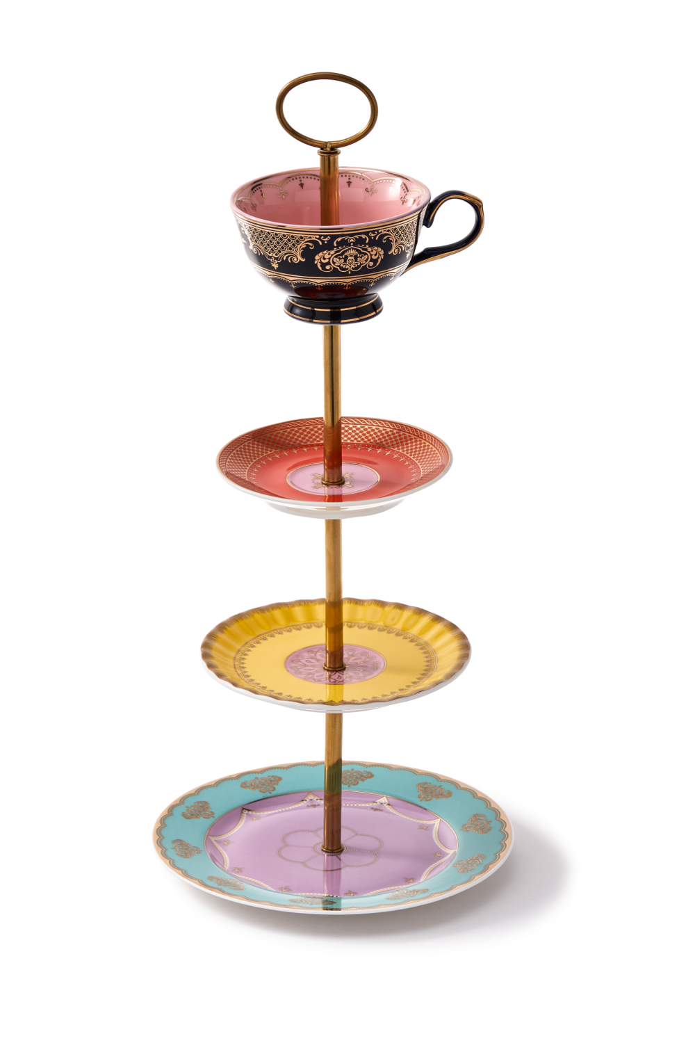 Multi-colored Porcelain High Tea Set | Pols Potten Grandpa | Oroatrade.com