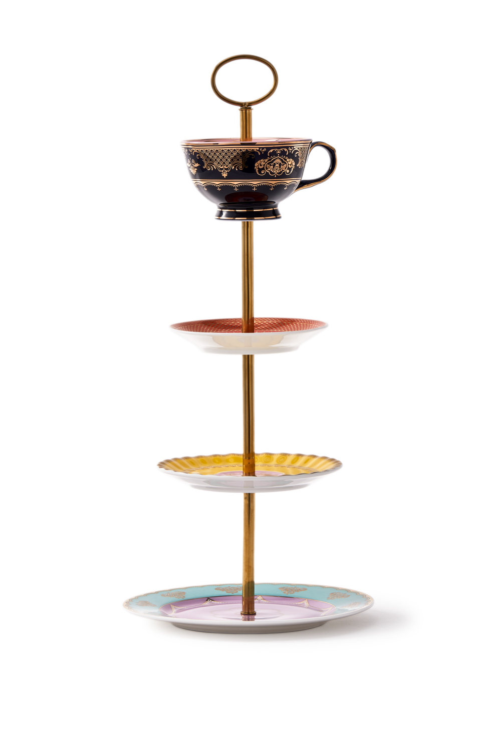 Multi-colored Porcelain High Tea Set | Pols Potten Grandpa | Oroa.com