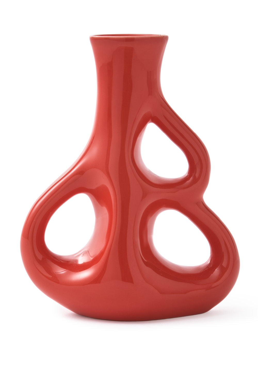 Red Stoneware Vase S | Pols Potten Three Ears | Oroatrade.com