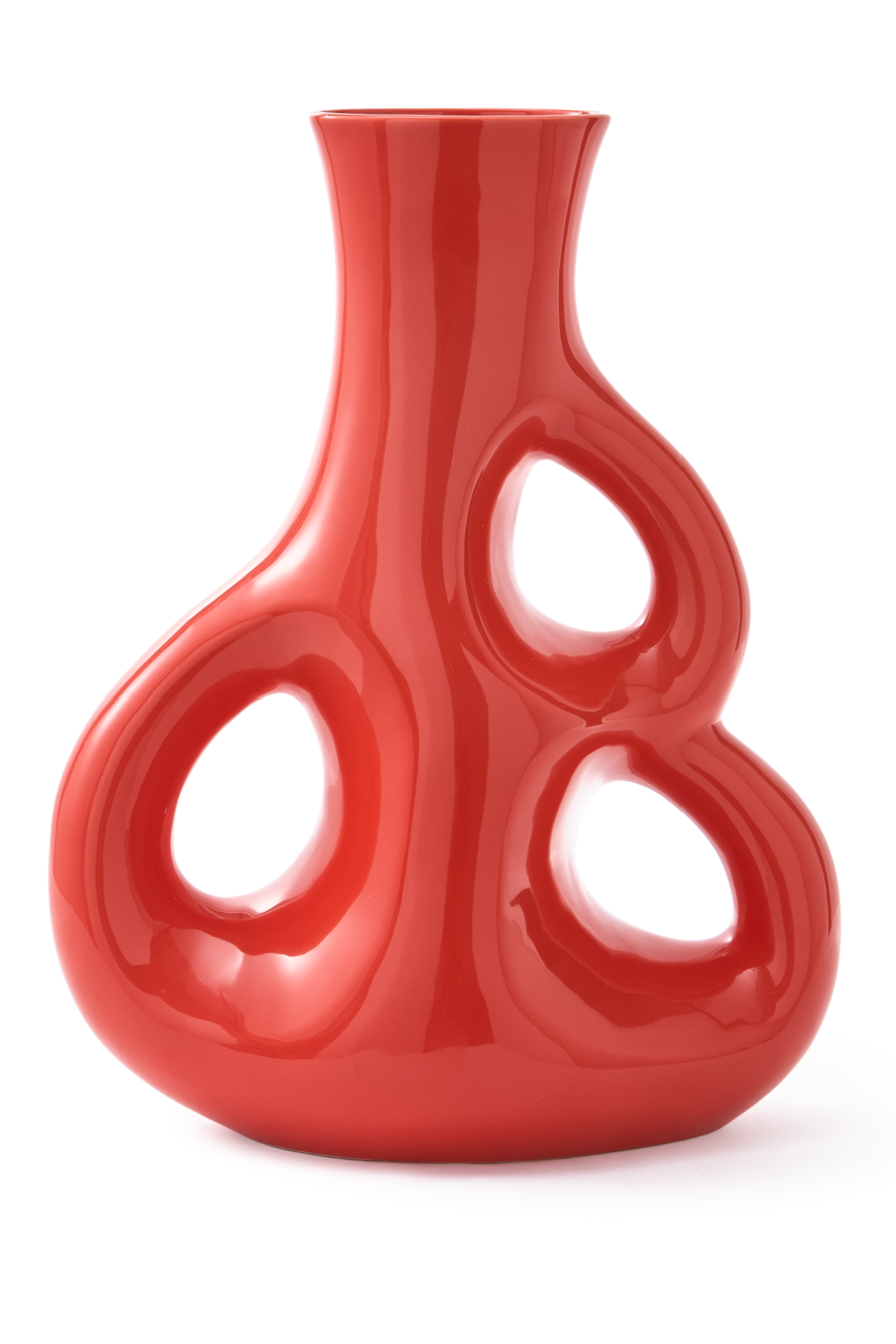 Red Stoneware Vase M | Pols Potten Three Ears | Oroa.com