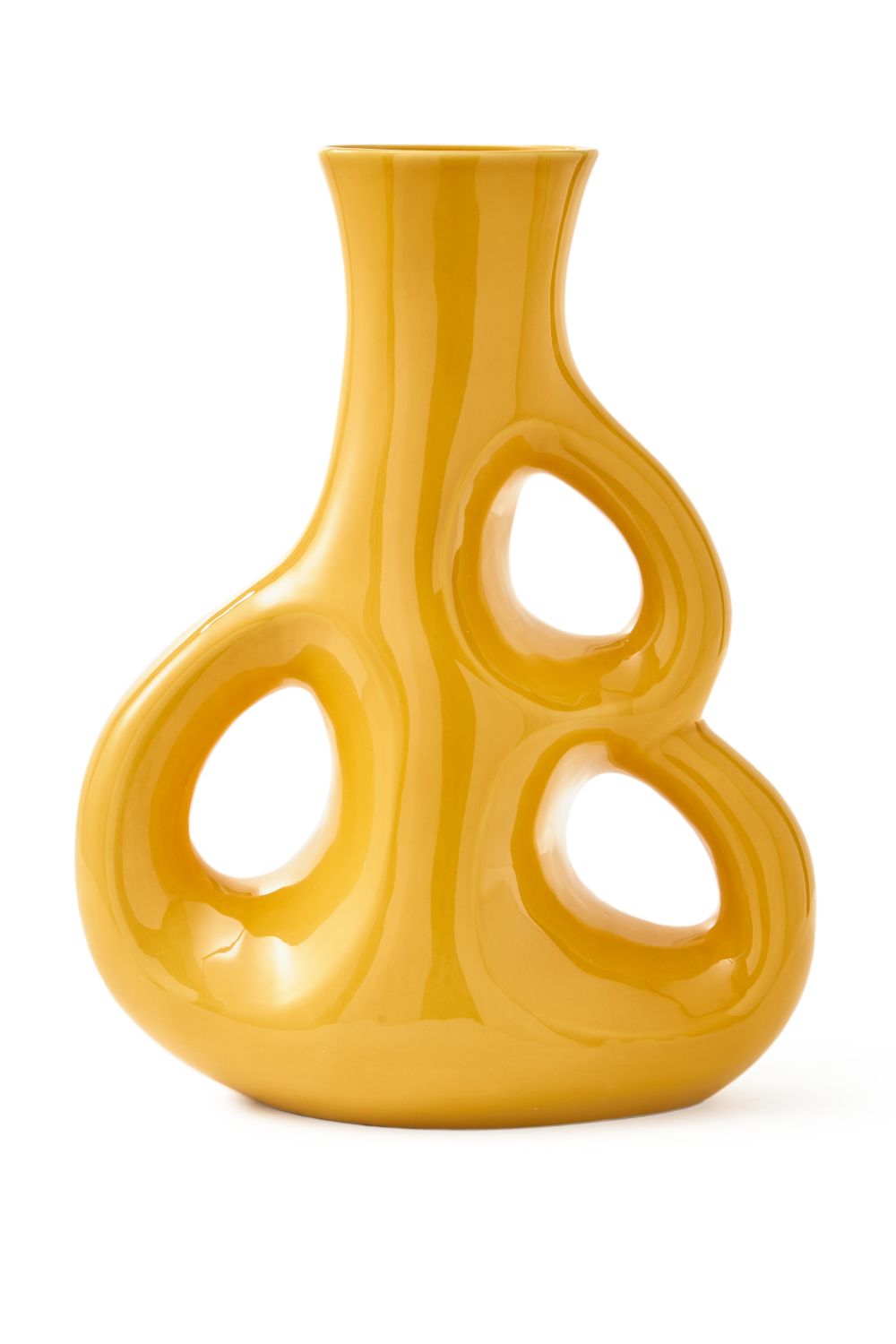 Yellow Stoneware Vase S | Pols Potten Three Ears | Oroa.com
