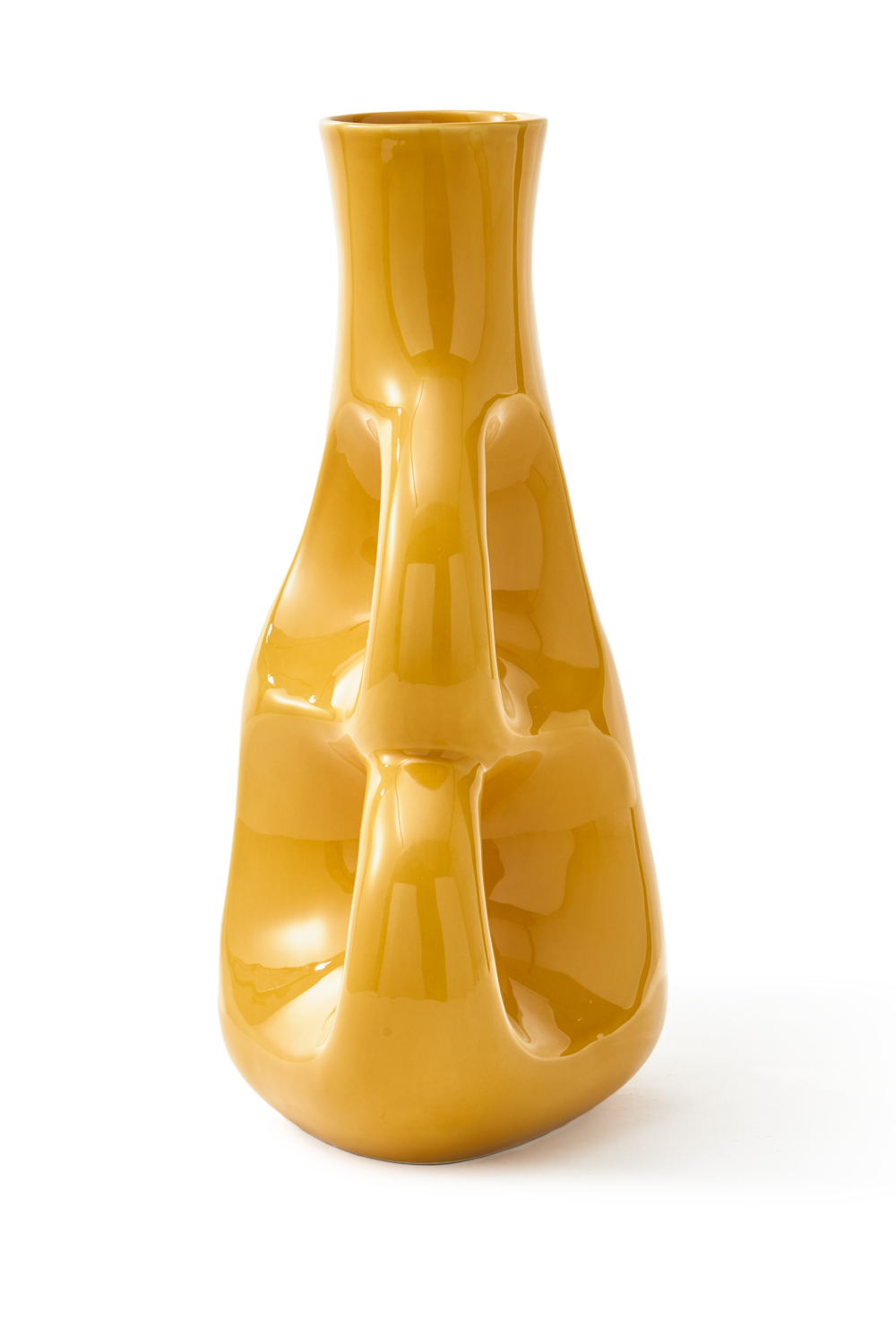 Yellow Stoneware Vase S | Pols Potten Three Ears | Oroa.com