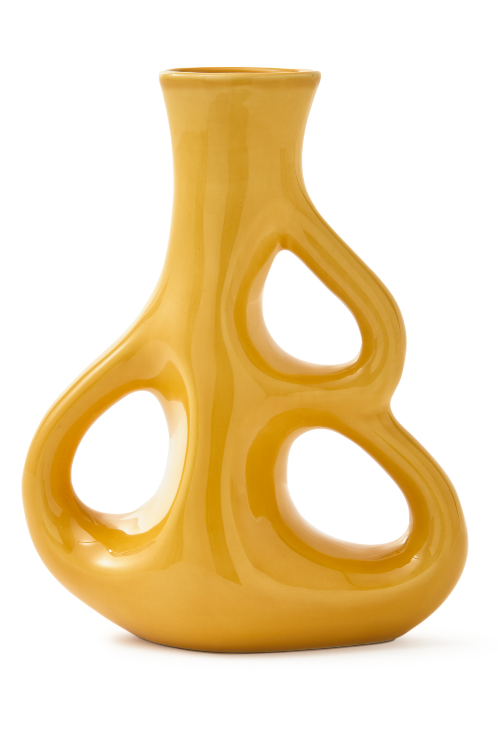 Yellow Stoneware Vase M | Pols Potten Three Ears | Oroa.com