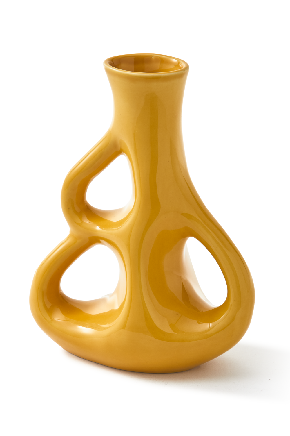 Yellow Stoneware Vase S | Pols Potten Three Ears | Oroa.com