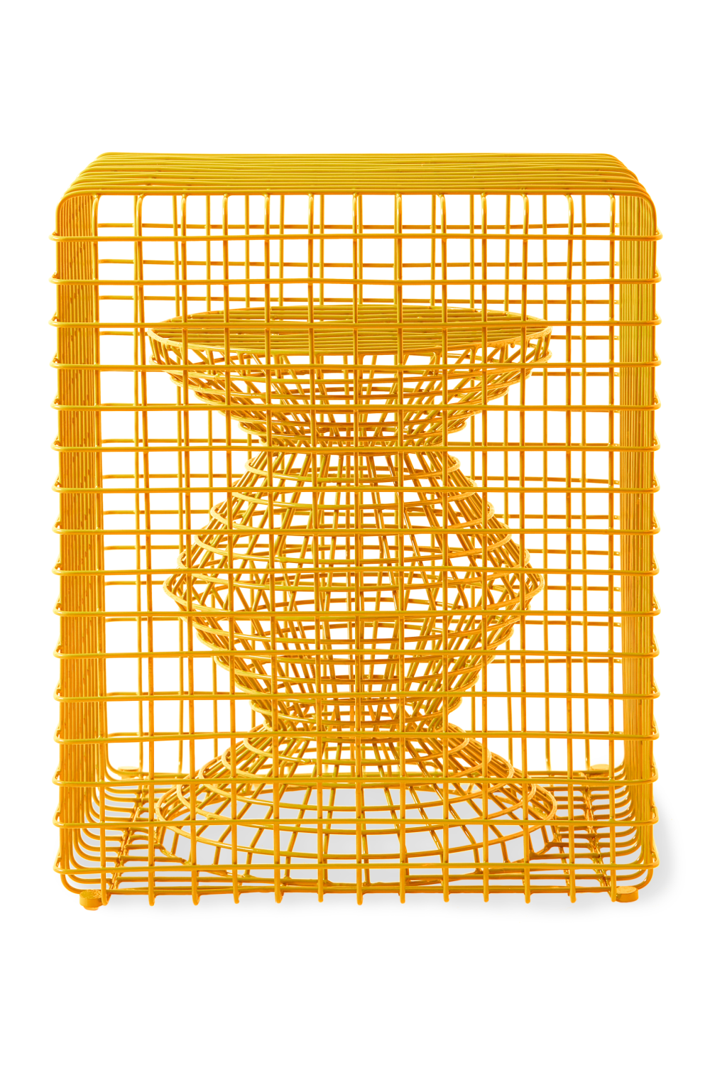 Yellow Metal Wire Stool | Pols Potten Zig Zag | Oroatrade.com