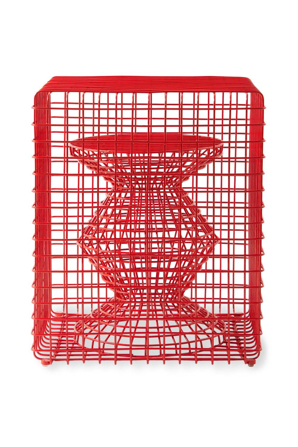 Red Metal Wire Stool | Pols Potten Zig Zag | Oroa.com