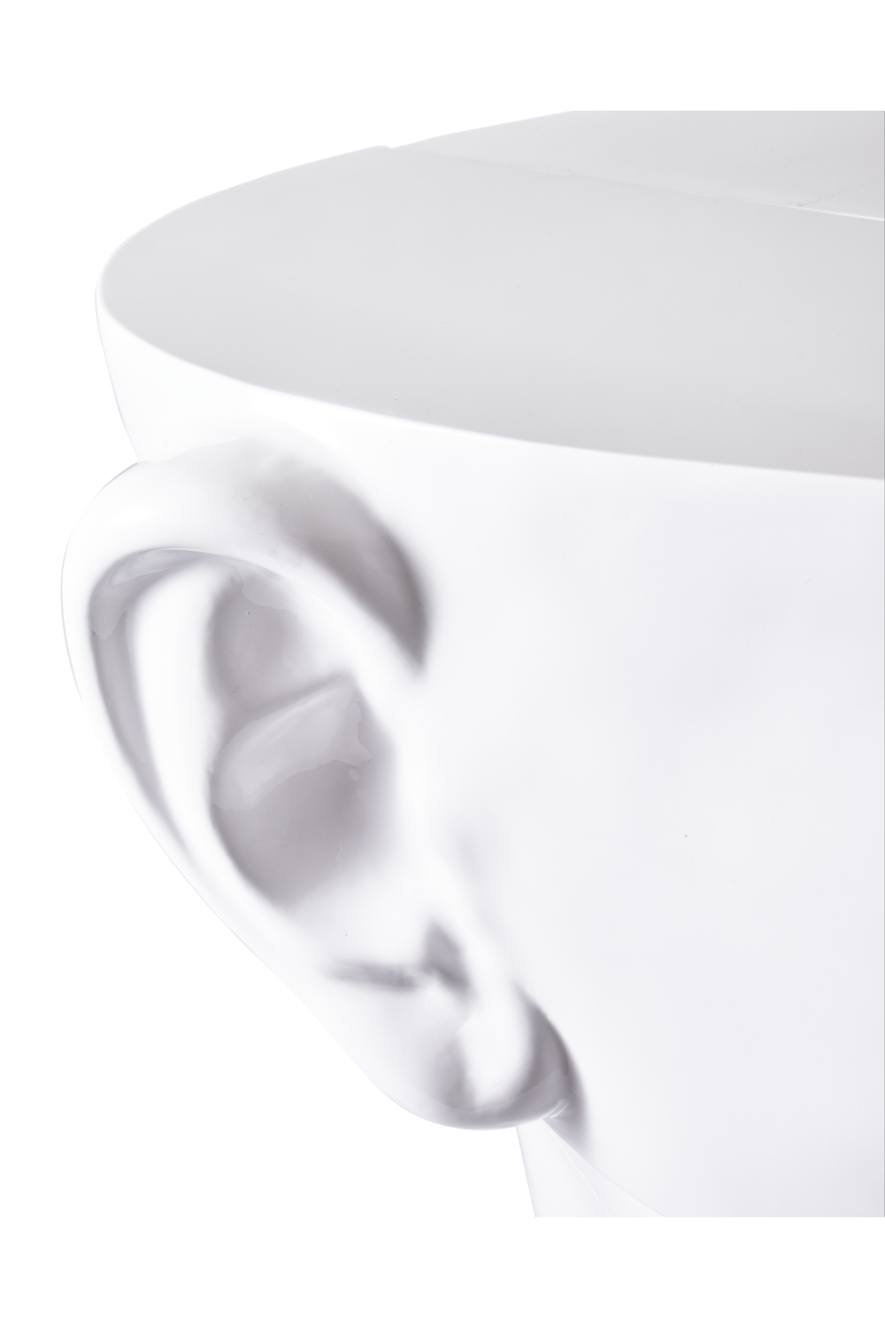 White Sculptural Coffee Table | Pols Potten Head Left | Oroa.com