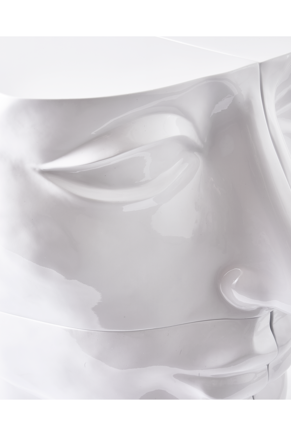 White Sculptural Coffee Table | Pols Potten Head Left | Oroa.com