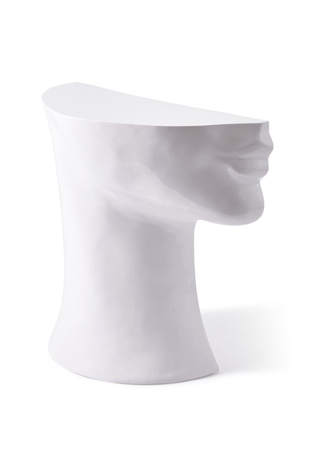 White Sculptural Chin Coffee Table | Pols Potten Head Left | Oroatrade.com