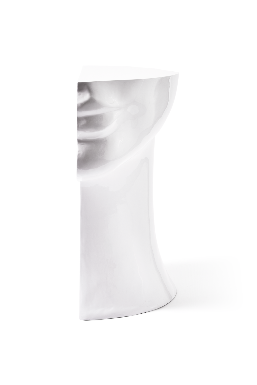 White Sculptural Chin Coffee Table | Pols Potten Head Right | Oroatrade.com