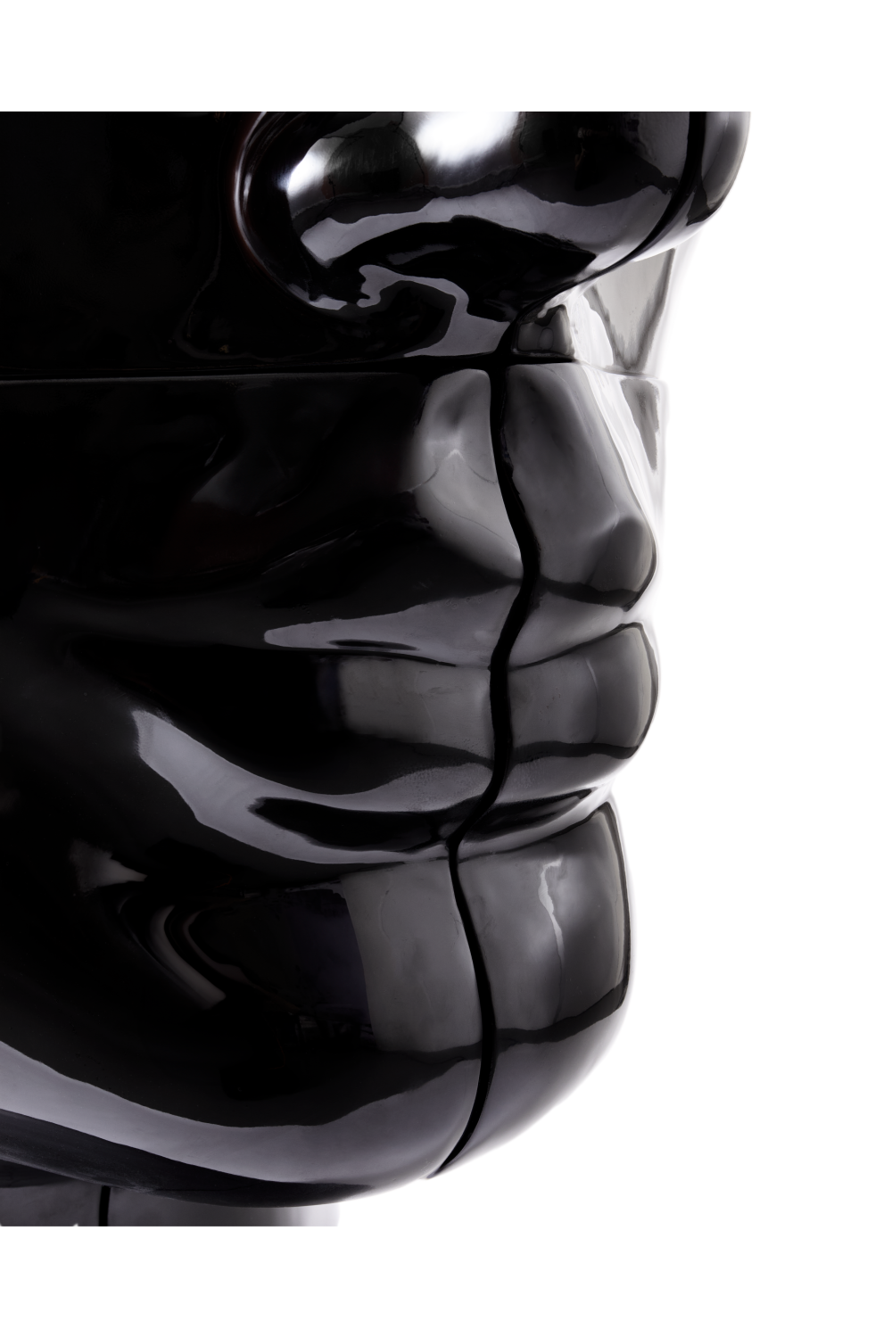 Black Sculptural Coffee Table | Pols Potten Head Left | Oroa.com
