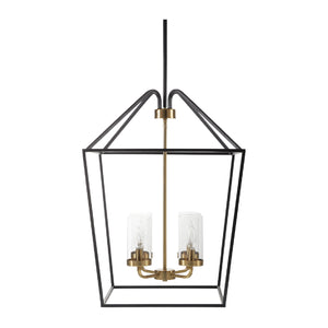   Modern European furniture - Geometrical Black Framed 4-Light Chandelier - www.oroa.com | Oroa.com