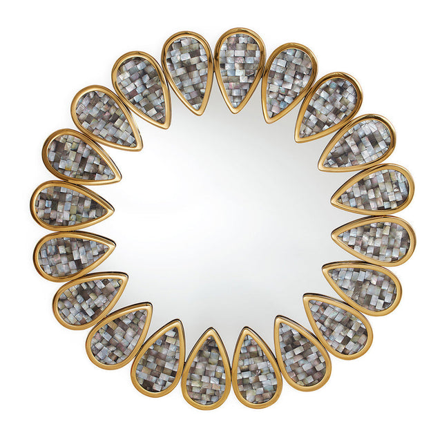 Gray Mother of Pearl Mirror | Jonathan Adler Petal | Oroa.com