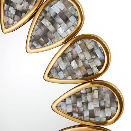 Gray Mother of Pearl Mirror | Jonathan Adler Petal | Oroa.com
