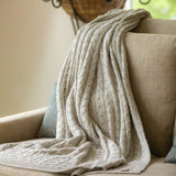 Hand-loomed Peruvian Pima Cotton & Undyed Baby Alpaca Throw Blanket - OROA