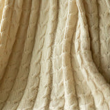 Hand-loomed Peruvian Pima Cotton & Undyed Baby Alpaca Throw Blanket - OROA