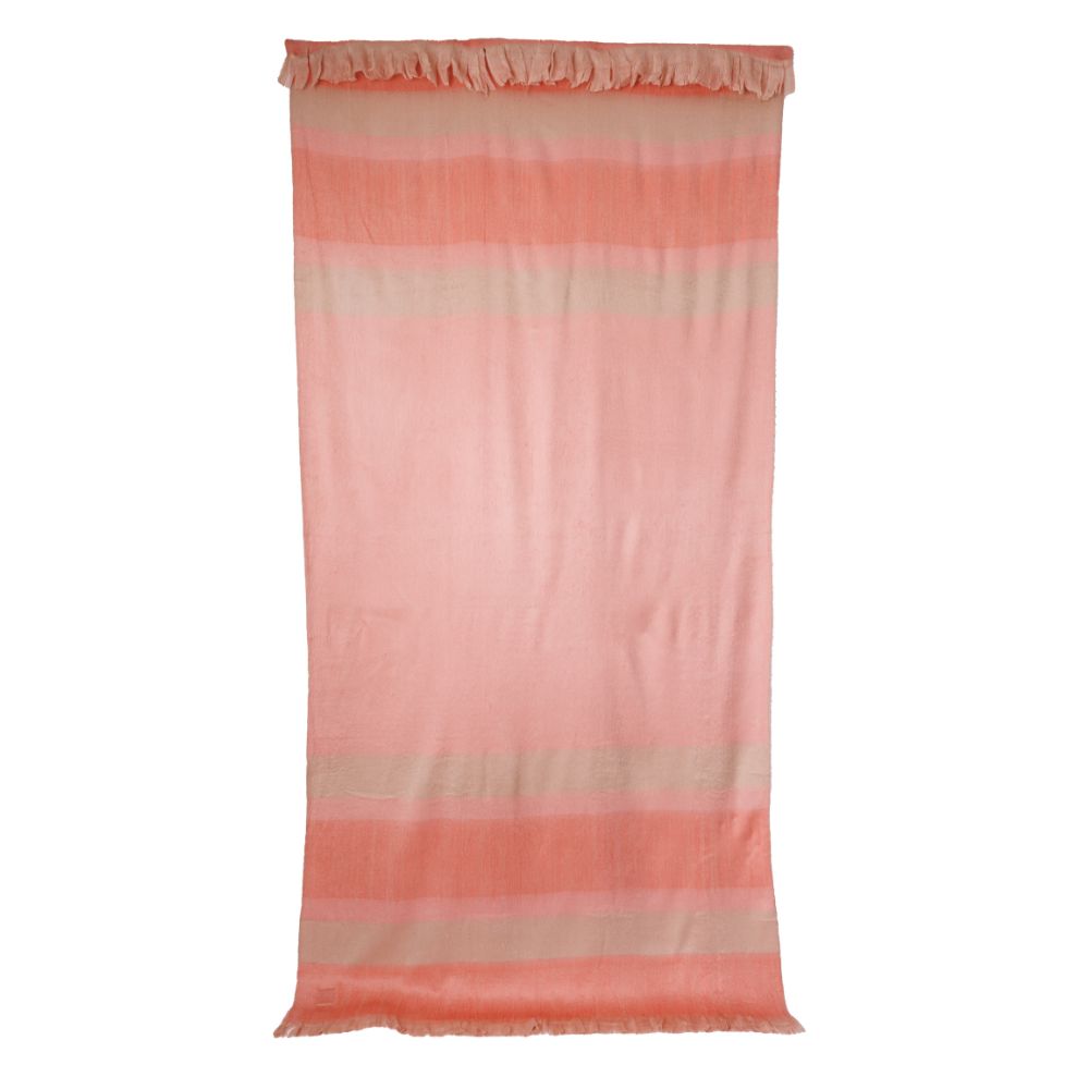 Handwoven Alpaca Throw Blanket  - Faded Coral - OROA