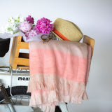 Handwoven Alpaca Throw Blanket  - Faded Coral - OROA