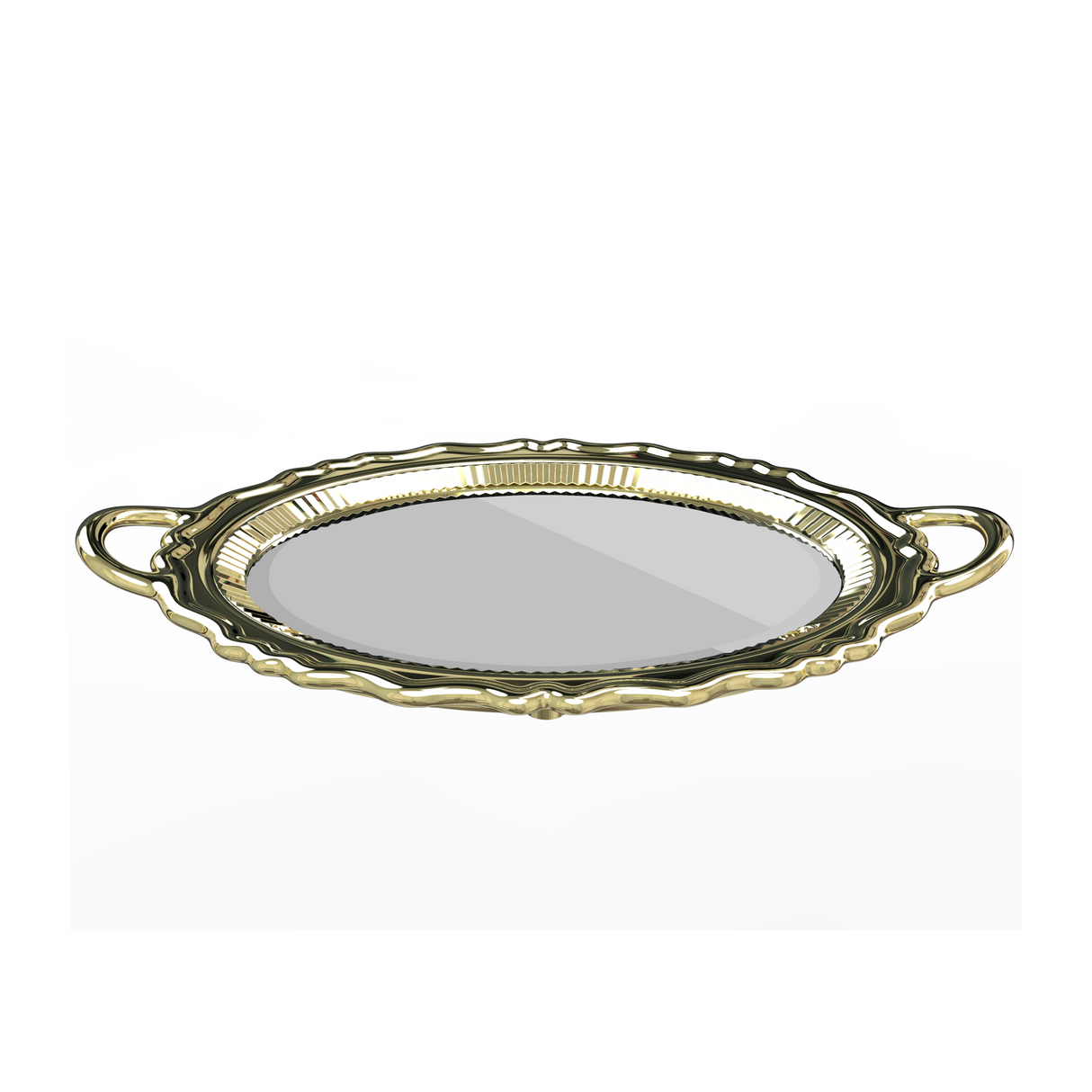 Metallic Tray Wall Mirror | Qeeboo Plateau Miroir | OROA.com