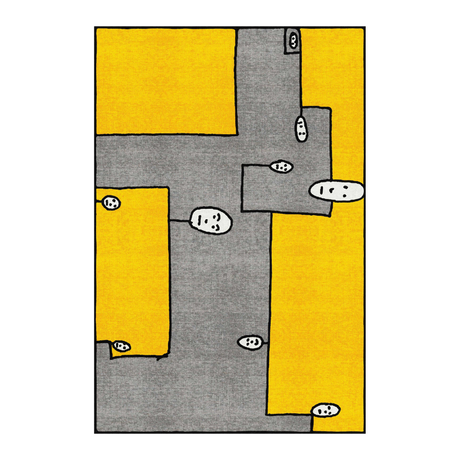 Illustrated Yellow Rug 10' x 6'7" | Qeeboo Dog | OROA.com