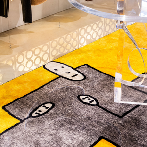 Illustrated Yellow Rug 10' x 6'7" | Qeeboo Dog | OROA.com