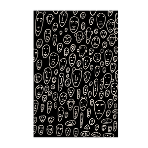 Illustrated Design Carpet | Qeeboo Floating Faces