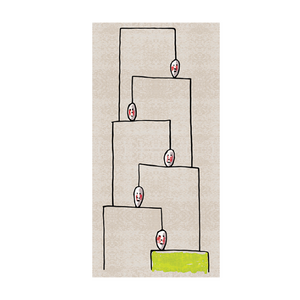 Line Faces Carpet 3'3" x 6'7" | Qeeboo Human Shelves | Oroa.com