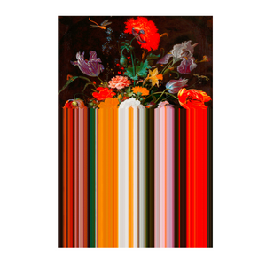 Modern Floral Print Rug 6'6" x 10' | Qeeboo Glitch | OROA.com