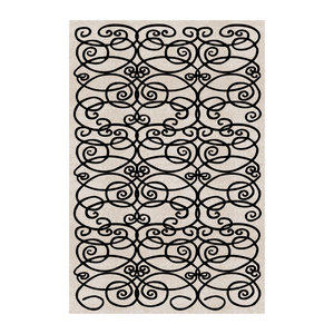 Sprial Pattern Beige Rug 10' x 6'7" | Qeeboo Kris Ruhs | OROA.com
