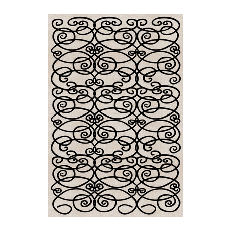 Sprial Pattern Beige Rug 10' x 6'7" | Qeeboo Kris Ruhs | OROA.com