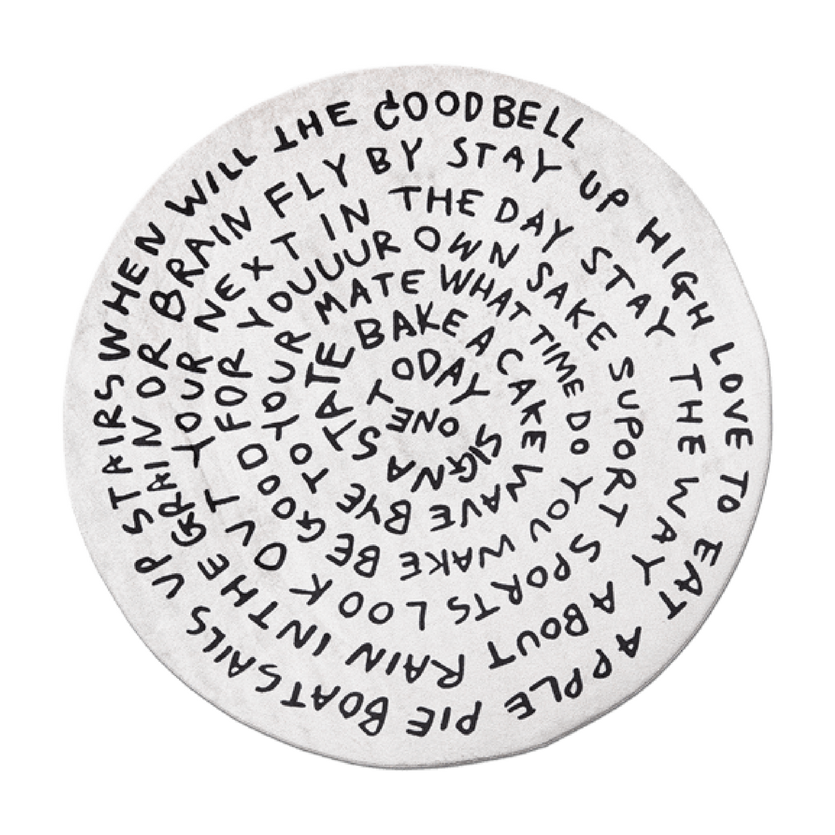 Monochromatic Round Rug | Qeeboo Morning Thoughts | OROA.com