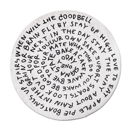 Monochromatic Round Rug | Qeeboo Morning Thoughts | OROA.com