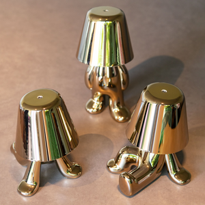 Metallic Child Figurine LED Lamp | Qeeboo Golden Brothers | OROA.com