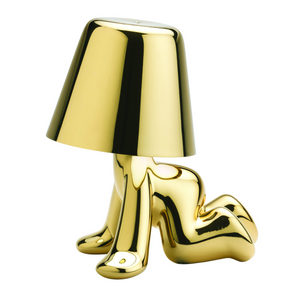 Metallic Child Figurine LED Lamp | Qeeboo Golden Brothers | OROA.com