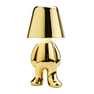 Metallic Child Figurine LED Lamp | Qeeboo Golden Brothers | OROA.com