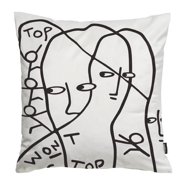 Stylized Drawings Pillow | Qeeboo Orbit Odes | OROA.com