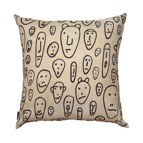 Yellow Face Printed Cushion | Qeeboo Dog | Oroa.com
