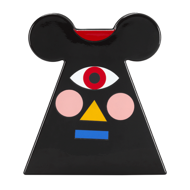Conical Figurative Ceramic Vase | Qeeboo Oggian Mister Mouse | OROA.com