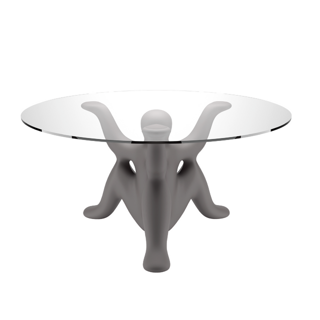 Sculptural Glass-Top Table | Qeeboo Helpyourself | OROA.com