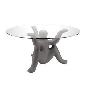 Sculptural Glass-Top Table | Qeeboo Helpyourself | OROA.com