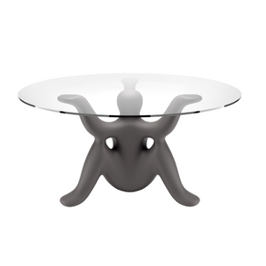 Sculptural Glass-Top Table | Qeeboo Helpyourself | OROA.com
