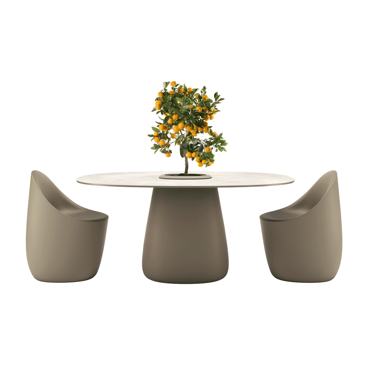 Indoor/Outdoor Bucket Dining Table | Qeeboo Cobble | OROA.com