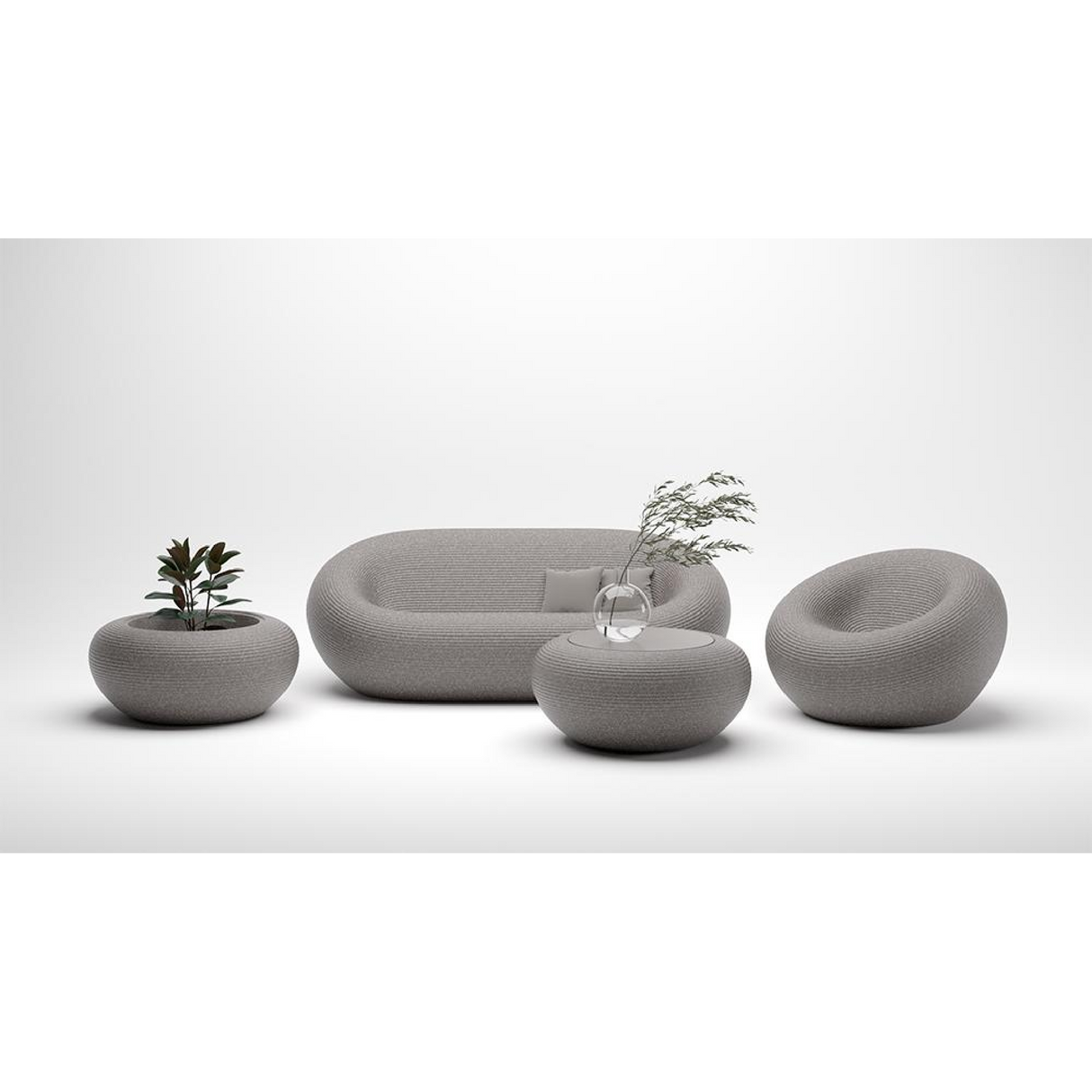 Round Outdoor Lounge Chair | Qeeboo Nami | OROA.com