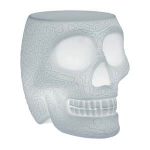 Skull Stool with Rechargeable LED Lamp | Qeeboo Mexico | OROA.com