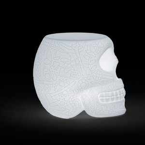 Skull Stool with Rechargeable LED Lamp | Qeeboo Mexico | OROA.com