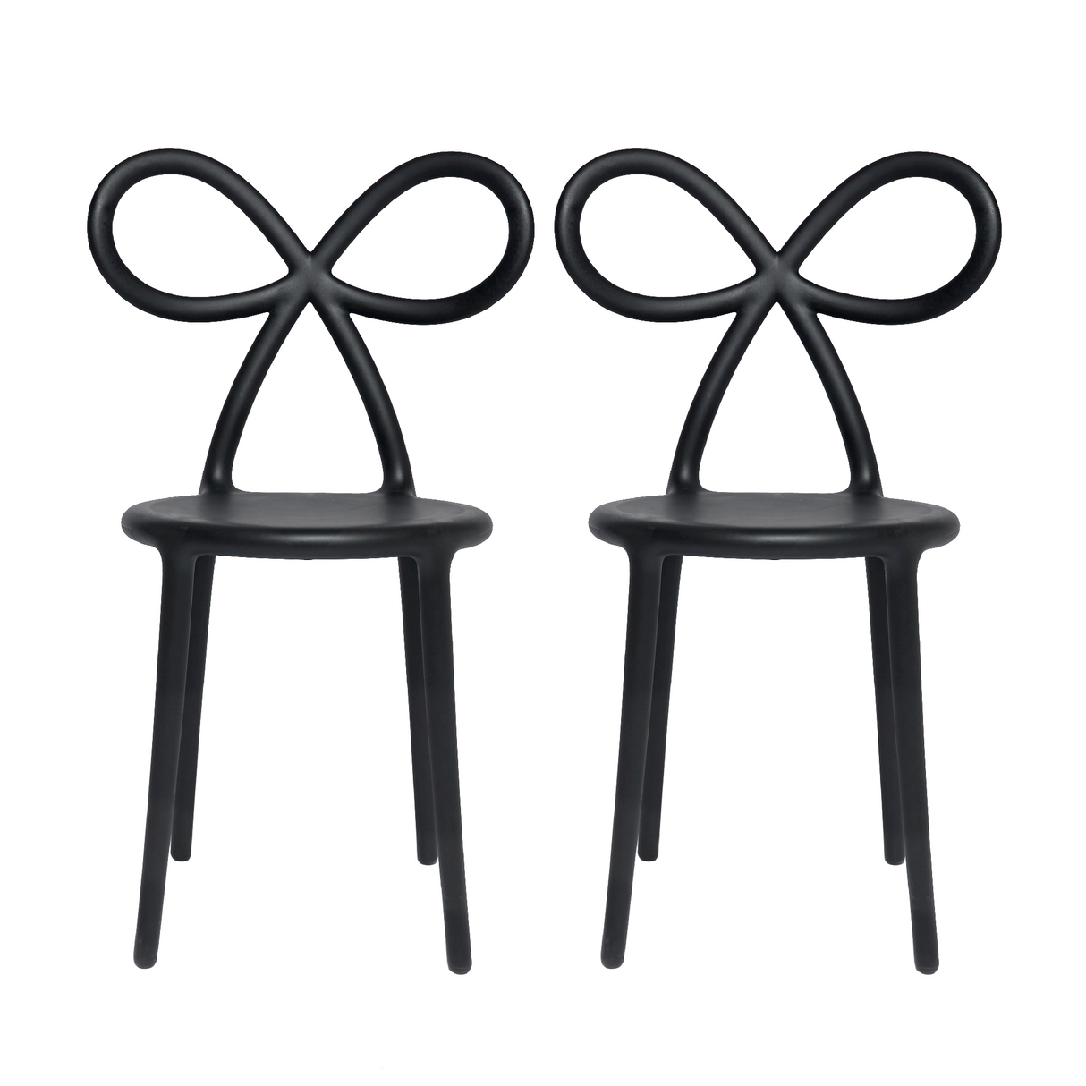 Modern Chic Dining Chair Set (2) | Qeeboo Ribbon | OROA.com