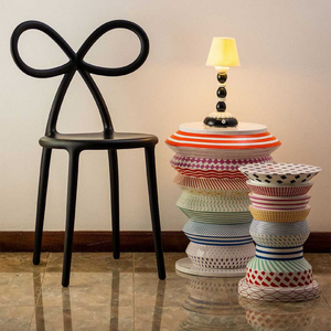 Modern Chic Dining Chair Set (2) | Qeeboo Ribbon | OROA.com