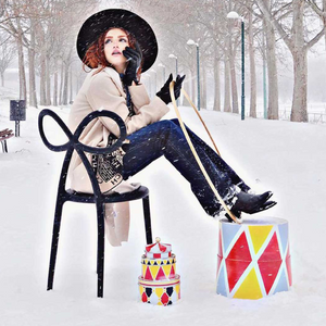 Modern Chic Dining Chair Set (2) | Qeeboo Ribbon | OROA.com